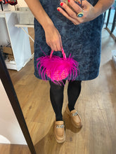 Load image into Gallery viewer, Mini crochet feather bag