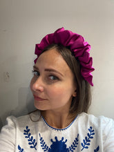 Load image into Gallery viewer, Iris fuchsia satin headband
