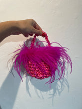 Load image into Gallery viewer, Mini crochet feather bag