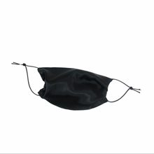 Load image into Gallery viewer, Plain black satin mask