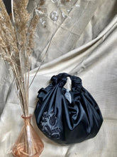 Load image into Gallery viewer, Raven satin embellished bag