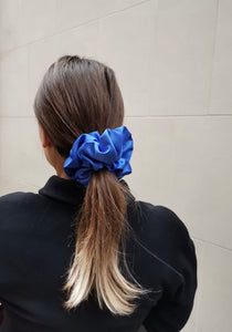 Royal Blue Satin scrunchie