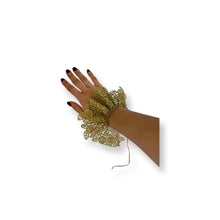 Load image into Gallery viewer, Gold frill embroidered cuffs