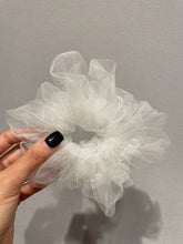 Load image into Gallery viewer, White tulle scrunchie